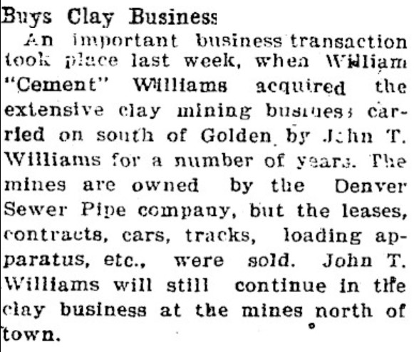 100 Years Ago Today: Cement Bill Gets Into Clay – Pick and Sledge
